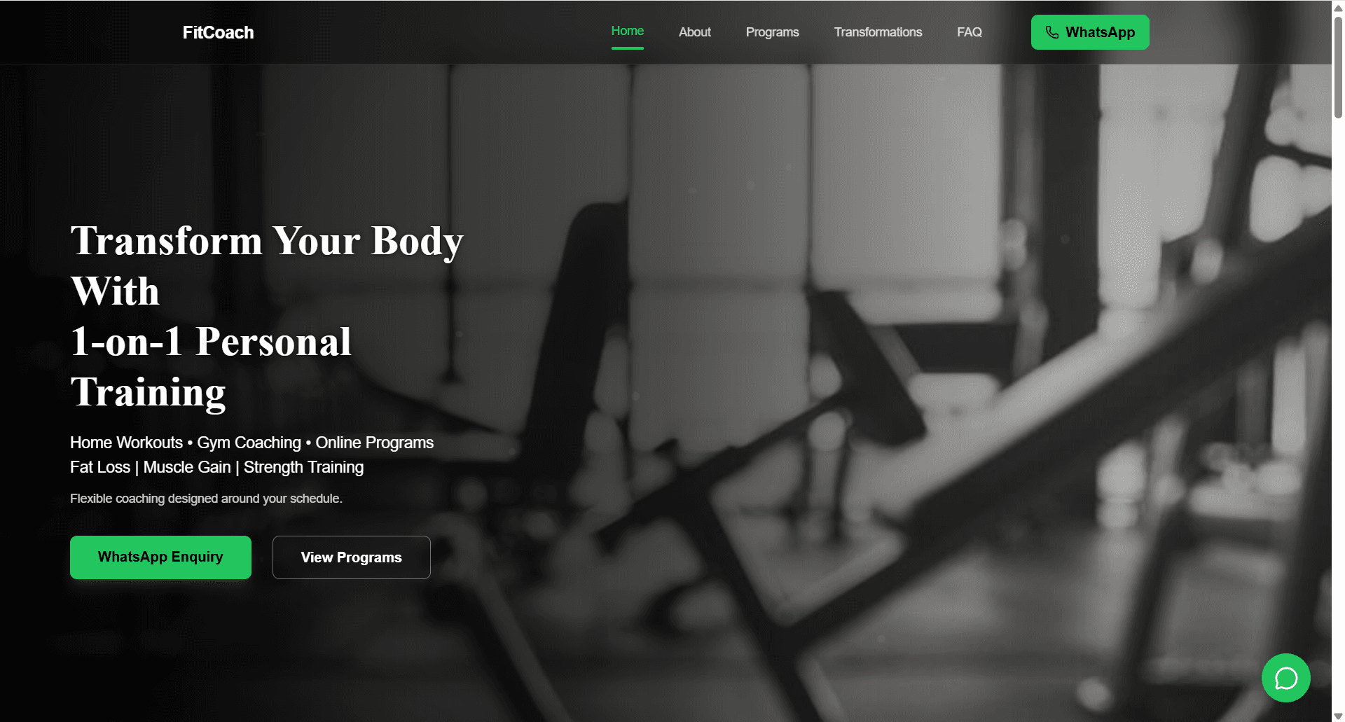 FitCoach website